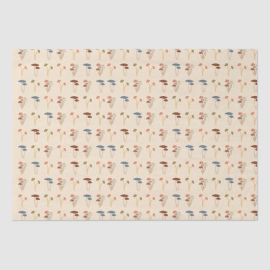 キノコのパターン 薄葉紙 (正面)