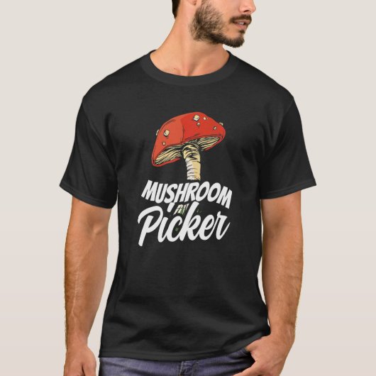 キノコのピッカー収集ピッキング収集 Tシャツ (正面)