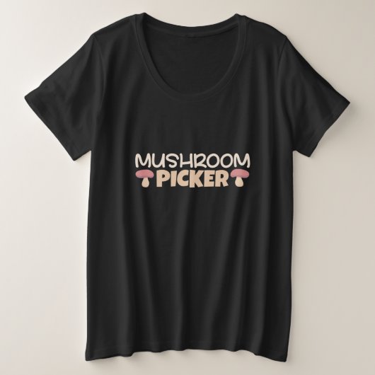 キノコのピッカー プラスサイズTシャツ (デザイン正面)