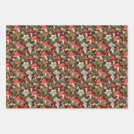 キノコのフォレスト包装紙 ラッピングペーパーシート