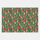 キノコのフォレスト包装紙 ラッピングペーパーシート (正面)