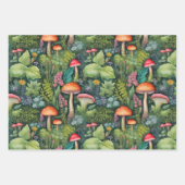 キノコのフォレスト包装紙 ラッピングペーパーシート (正面2)