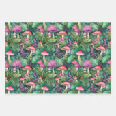 キノコのフォレスト包装紙 ラッピングペーパーシート (正面)