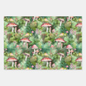 キノコのフォレスト包装紙 ラッピングペーパーシート (正面2)