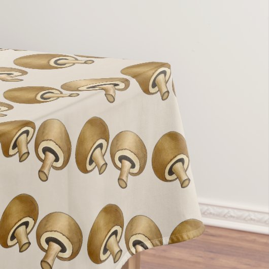 キノコのボタンポルタベラ真菌ピザトッピング テーブルクロス (インサイチュ)