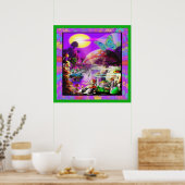 キノコのポスターの下 ポスター (キッチン)