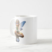 キノコのマグカップにかわいい妖精 コーヒーマグカップ (正面左)
