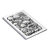 キノコのラインスケッチ（小） ノートブック (右側)