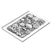 キノコのラインスケッチ（小） ノートブック (左側)