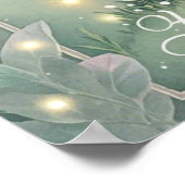 キノコの上に小さな妖精が座って輝いている ポスター (角)