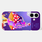キノコの上のチェシャ猫  Case-Mate iPhoneケース (裏面 (横))