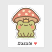 キノコの下のカエル シール (シート)