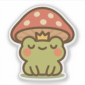キノコの下のカエル シール (正面)