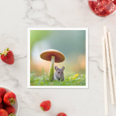 キノコの下のネズミ スタンダードカクテルナプキン (インサイチュ)