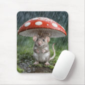 キノコの下のマウス マウスパッド (マウス)