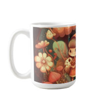 キノコの下の可愛い小さな小妖精や小人