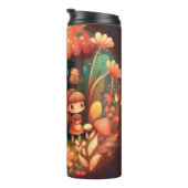 キノコの下の可愛い小さな小妖精や小人 タンブラー (回転右)