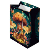 キノコの下の可愛遊い小人抱き枕 ミディアムペーパーバッグ (裏面アングル)