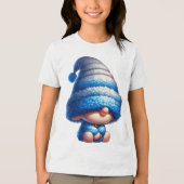 キノコの下の眠い格言昼寝 トライブレンドＴシャツ (正面)