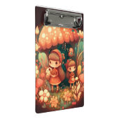 キノコの下の2つの可愛い小さな小妖精や小人クリップボード ミニクリップボード (アングル)