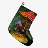 キノコの世界 ラージクリスマスストッキング (正面 (吊り時))