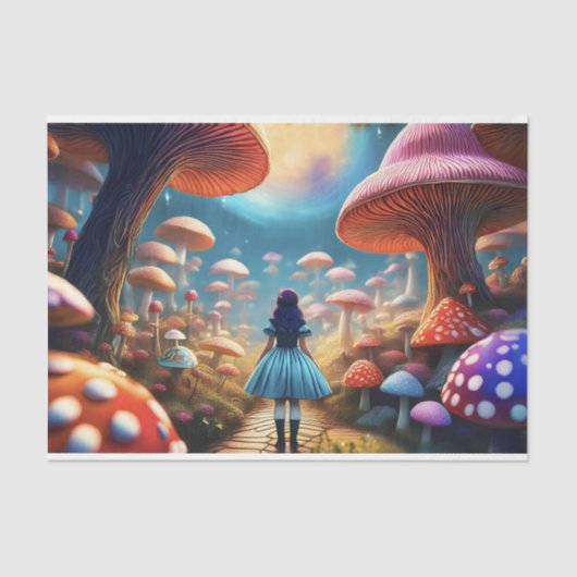 キノコの中でアリスを切り離すティッシュペーパー 薄葉紙 (正面)