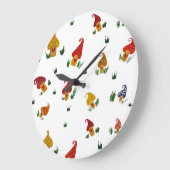 キノコの丸い(大きな)壁時計 ラージ壁時計 (傾斜)