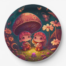 キノコの丸薬の下遊にかわいい小人