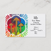 キノコの円 – アクリル絵画系 名刺 (正面)