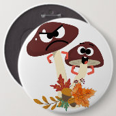 キノコの友人 缶バッジ (正面&裏面)