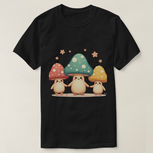 キノコの友達 Tシャツ (デザイン正面)