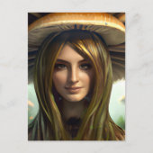 キノコの女性 ポストカード (正面)