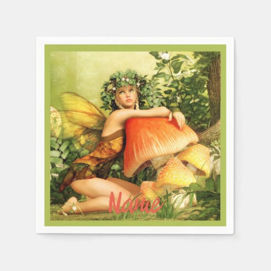 キノコの妖精サンダー_コーブ スタンダードカクテルナプキン (正面)