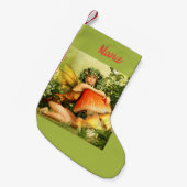 キノコの妖精サンダー_コーブ スモールクリスマスストッキング (正面 (吊り時))