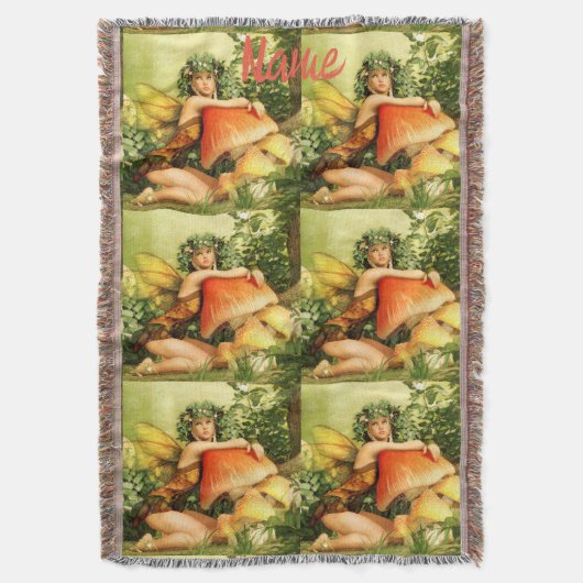 キノコの妖精サンダー_コーブ スローブランケット (正面縦)