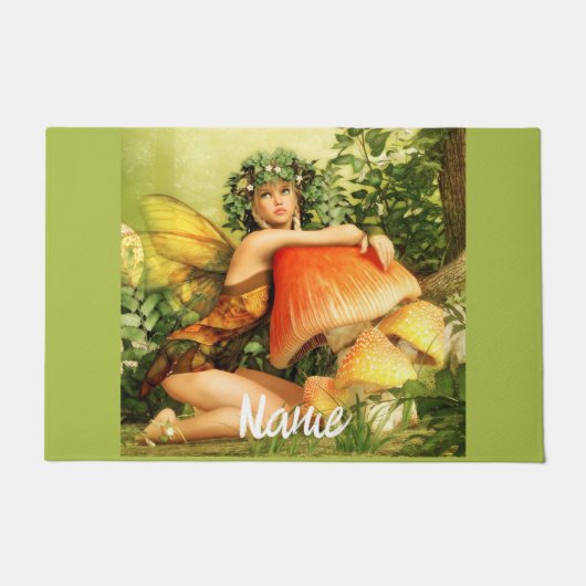 キノコの妖精サンダー_コーブ ドアマット (正面)