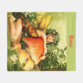 キノコの妖精サンダー_コーブ フリースブランケット (正面(横))