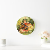 キノコの妖精サンダー_コーブ ラウンド壁時計 (ホーム)