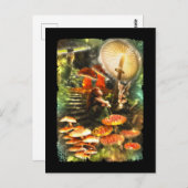 キノコの妖精ファンタジー ポストカード (正面/裏面)