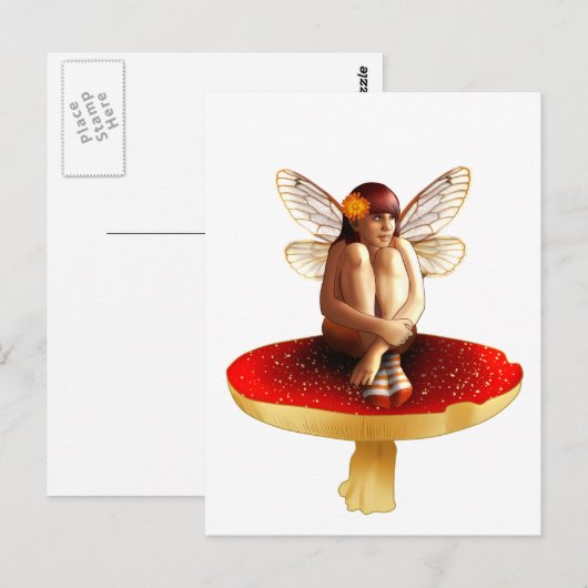 キノコの妖精 ポストカード (正面/裏面)