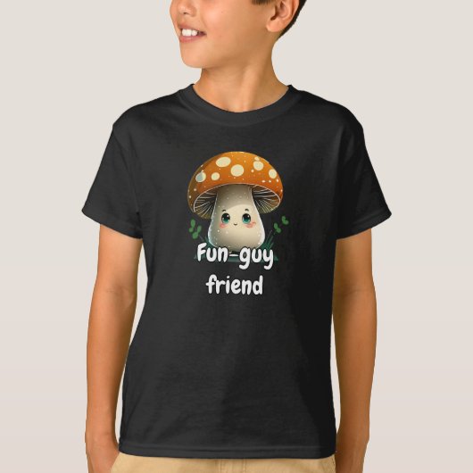 キノコの守護者 面白い おしゃれ かっこいい 子供服 Tシャツ (正面)