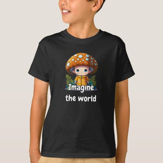 キノコの守護者 面白い おしゃれ ユニーク 子供服 Tシャツ (正面)