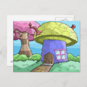 キノコの家 ポストカード (正面/裏面)