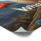 キノコの帽子と子犬の手：銀河のおもしろい ポスター (角)