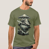 キノコの幽霊浪人 - ハロウィンの霊戦士 Tシャツ (正面)
