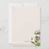 キノコの庭の招待状 招待状 (裏面)