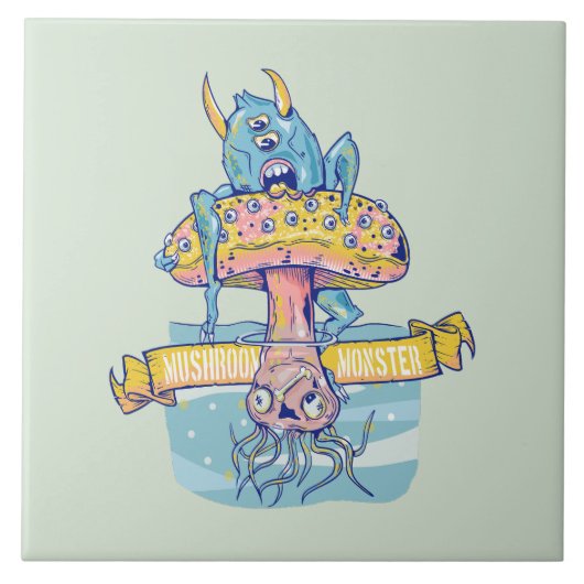 キノコの怪物 タイル (正面)