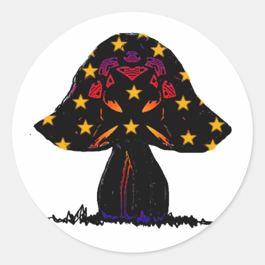 キノコの星 ラウンドシール (正面)