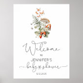 キノコの木の葉の小さなシャワー歓迎 ポスター (正面)