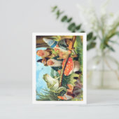 キノコの格言とカエル ポストカード (スタンド正面)